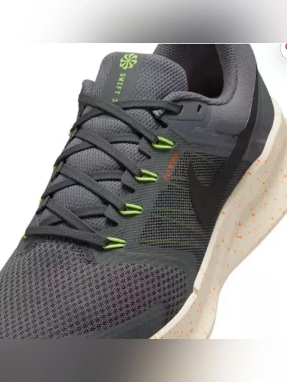 Nike Run Swift 3 Men’s Running Shoes Gray Orange Size 10